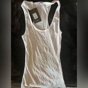 Fashion Nova White Fitted Tank Top